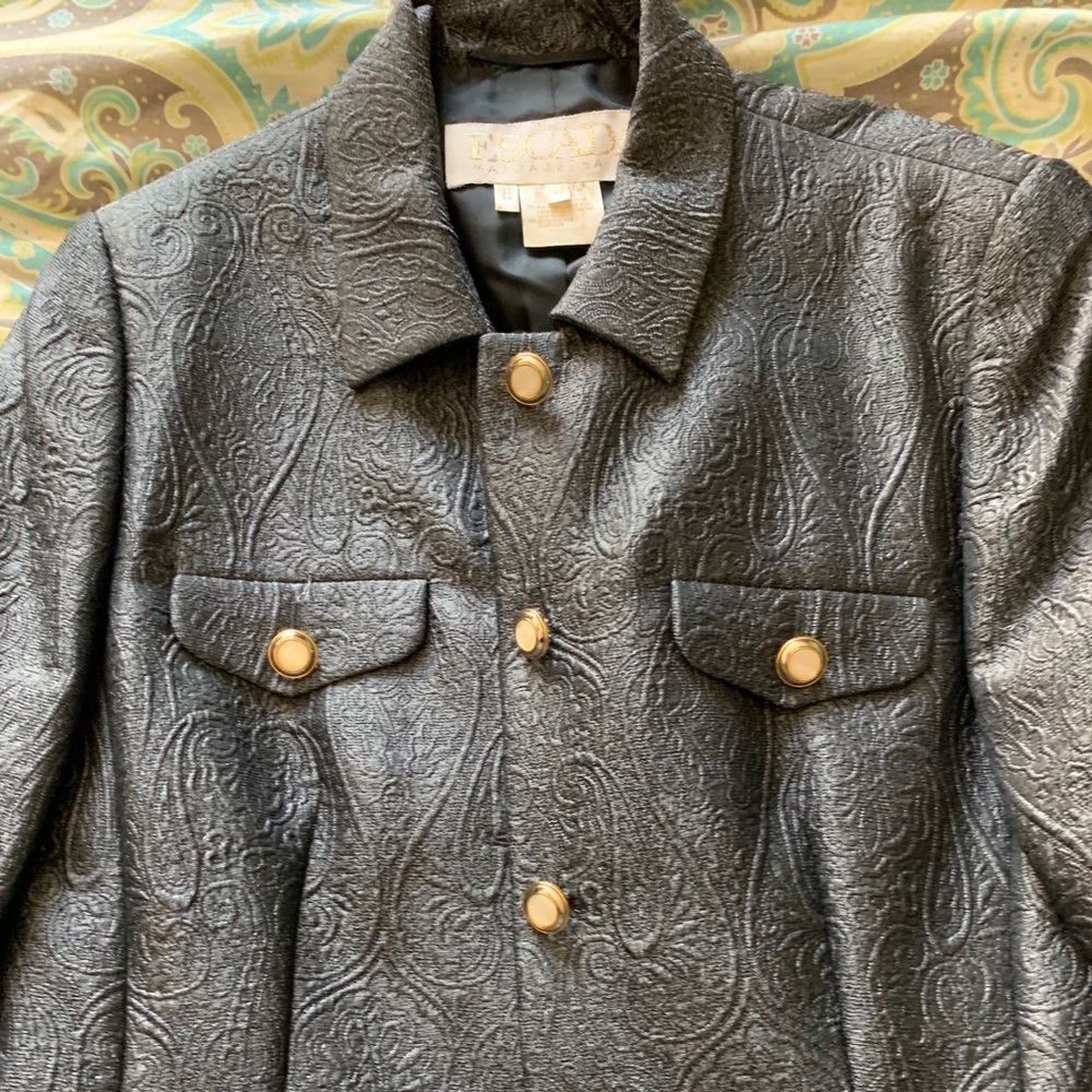 Vintage Escada Margaretha Ley wool and silk suit